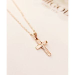 미니골드 18K 45cm 샤프 십자가 목걸이 MUC01112 MQJ00840