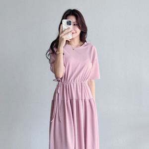 샵앤) 국산 플레어 여성 반팔 원피스 ARA-WDR-3165-인디핑크