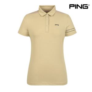 [핑]PING 여성소매메쉬카라 반팔 티셔츠 122C2TO952 BG 골프 티