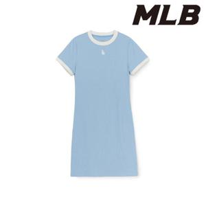 MLB (3FOPB0453-07SBL) 여성 베이직 슬림핏 골지 원피스