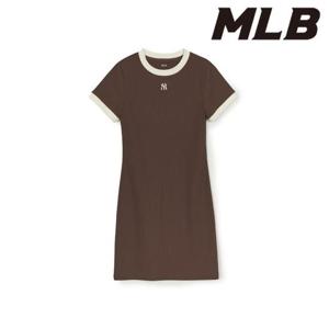 MLB (3FOPB0453-50BRS) 여성 베이직 슬림핏 골지 원피스