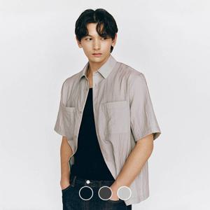 [지오다노/본사] 045513 링클드 반팔 셔츠
