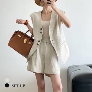 [카라]KARRA 쿨더블버튼베스트자켓+팬츠SET_A5M0533