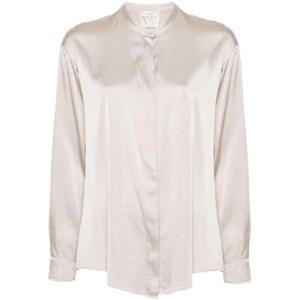 25 FW 포르테포르테 밴드 칼라 새틴 셔츠 12885MYSHIRT TP432165482