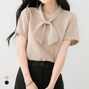 [클라셰]클라셰 리본레이디실키블라우스_B5M0697