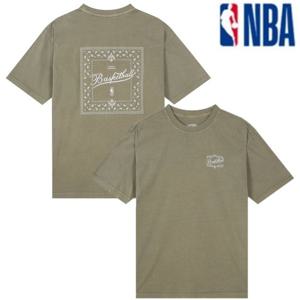[NBA]N252TS142P GR 남여공용 엔비에이 피그먼트 페이즐리 오버핏 반팔티셔츠