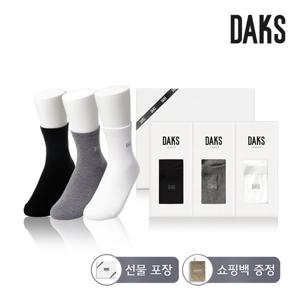 닥스양말 숙녀 면 단목 무지 3족세트 24447