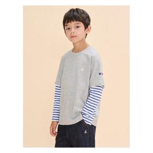 [빈폴키즈]스트라이프 레이어드 티셔츠  그레이 (BI4741U063)