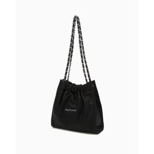 [JILLSTUART ACC][코코체인] 블랙 실버 장식 리사이클 나일론 체인숄더백S JABA4F149BK