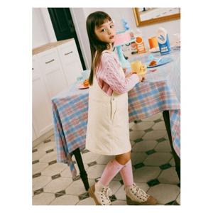 [빈폴키즈][24FW 30%] 코듀로이 오버롤 원피스 - 아이보리 (BI4X