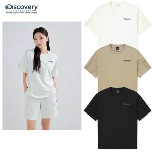 디스커버리 [택가 79,000원] 공용 포켓 트레이닝 반팔 맨투맨 DXTR75043 GPTR