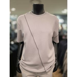 [바쏘옴므] Z2KR29A 25년S/S 라이트그레이 사선오버로크 오버핏