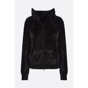 BALENCIAGA 로고 크리스탈 벨벳 후디 751792TOV101000