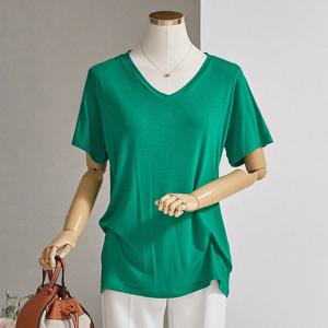 [커스텀에이블] 찰랑 브이넥 반팔 티셔츠_T2505TS050B