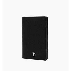 [헤지스ACC] 블랙 퍼피로고 플랫 카드지갑 HIHO5F131BK