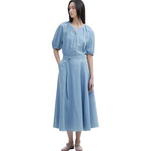 [쥬크]볼륨소매 반팔 A라인 원피스 (Z252MSE022)