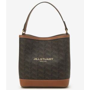 [JILLSTUART ACC][24SS]브라운 로젤라 칠링 패턴 가죽 콤비 버킷백M JABA5E355W2