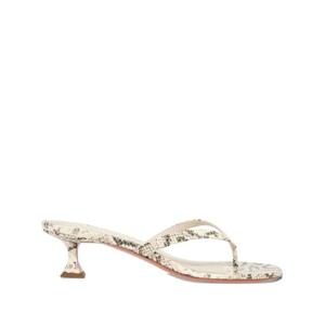 25 FW Amina Muaddi 줄리엣 텅 스네이크 스킨 샌들 45mm JULIETTETH0NG45 TP440912469