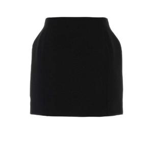BALENCIAGA Black wool mini skirt 814084TPT24 1000