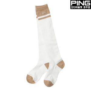 [핑]여성 배색 니삭스 양말 121D1SC055_BG_CJ