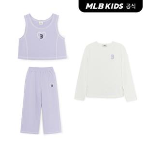 [MLB키즈 공식] 25FW 스트릿 하트 여아 3 SET BOS (Lavender) 7FS1H0154-43LDS