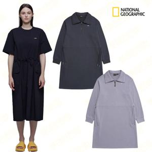 내셔널지오그래픽 여성 반집업 카라넥 원피스 N233WOP010