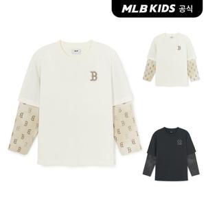 [MLB키즈 공식] 25FW 럭셔리 모노그램 레이어드 티셔츠 (2color) 7ATSM0154