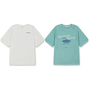 탑텐키즈 MKF2TS3808 공용 코튼 가먼트 워싱 반팔티