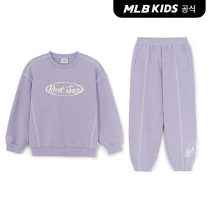 [MLB키즈 공식] 25FW 스트릿 베이직 컬러 스티치 맨투맨세트 BOS (Lavender) 7AS2B0454-43LDS