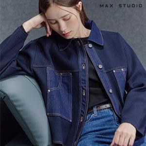 막스스튜디오 25FW 데님 패치 니트 재킷 [런칭 가격 69,900원]