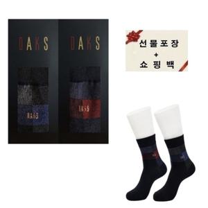 [닥스(양말)]신사면 중목 삼색사각2족세트 22378
