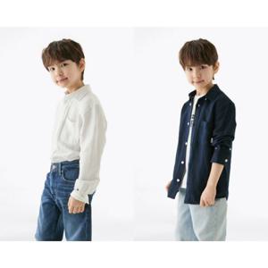 [타미힐피거칠드런TD] 린넨 블렌드 셔츠 (T42F1HSH230BT1)