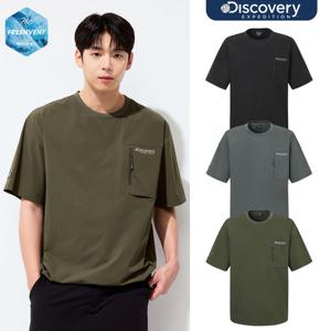 디스커버리 25SS신상 공용 프레시벤트 폴튼 트레이닝 포켓 포인트 반팔티셔츠 DXTR7C053