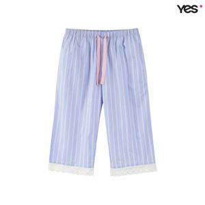 [예스]레이온 스트라이프 코튼 7부 여성 이지웨어 하의 YSWEB251