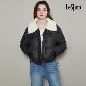 [르샵]버클 양털카라 스트링 숏 패딩 점퍼 (BOAJP009A)