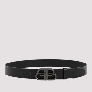 발렌시아가 BB 가죽 벨트 570370.1CH55 1000 BLACK
