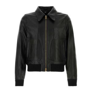 아미리 블랙 집업 가죽 재킷 AMLTJT1028 BLACK