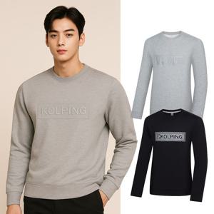 콜핑 공용 코튼 로고 등산 긴팔 맨투맨 티셔츠 KSC430TT7U