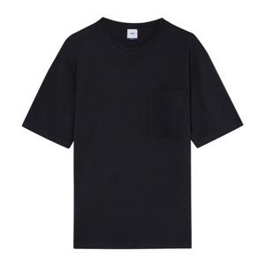 [지이크]S/S 그레이 포켓 배색 라운드 반팔니트 PEU8027_