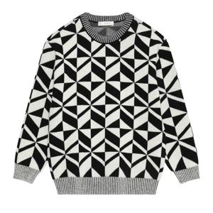 [본(정장)]남성 F/W 블랙앤화이트 헤링라운드니트 BN3WSW873BK