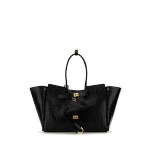 BALENCIAGA Black leather medium Carry All Bel Air handbag 8356702AB0X 1000