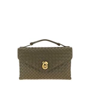 BOTTEGA VENETA Army green leather Knot Lock handbag 817191V08Z0 3230