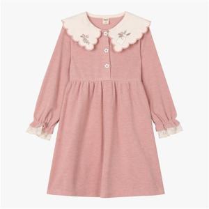 [치크(키즈)]스칼럽 자수 카라 다이마루 원피스 CKOM24T1G