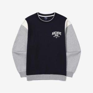 [휠라] 정상* 89,000원 면혼방 컬러블럭 맨투맨(FS2POG1108X_INA)