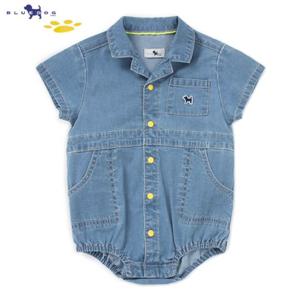 블루독베이비[hu] 25.SS BL)데님셔츠바디슈트 45313-604-02 유아수트 데님수트 여름수트 외출복 백일선물