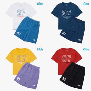 노스페이스 키즈 NT7UR21 1997 메쉬 반팔 반바지 세트