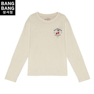 뱅뱅 HC04 봄여성라운드프린트 얇은긴팔면티셔츠 NTL225