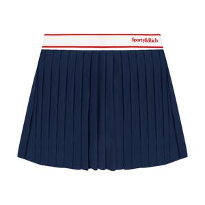 스포티앤리치 SK005S406SN 세리프 (SERIF) 로고 플리츠 테니스 여성 스커트