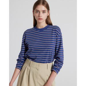 아떼 바네사브루노 24FW 스테디셀러 네이비 스트라이프 면 긴팔티셔츠 WVTS4C409N2