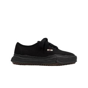 메종 미하라 야스히로 베이커 OG 솔 캔버스 로우 컷 스니커즈 블랙 A02FW704-BLKBLK
